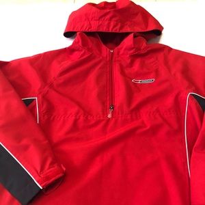 Vintage Red Reebok Lightweight Pullover with Hood